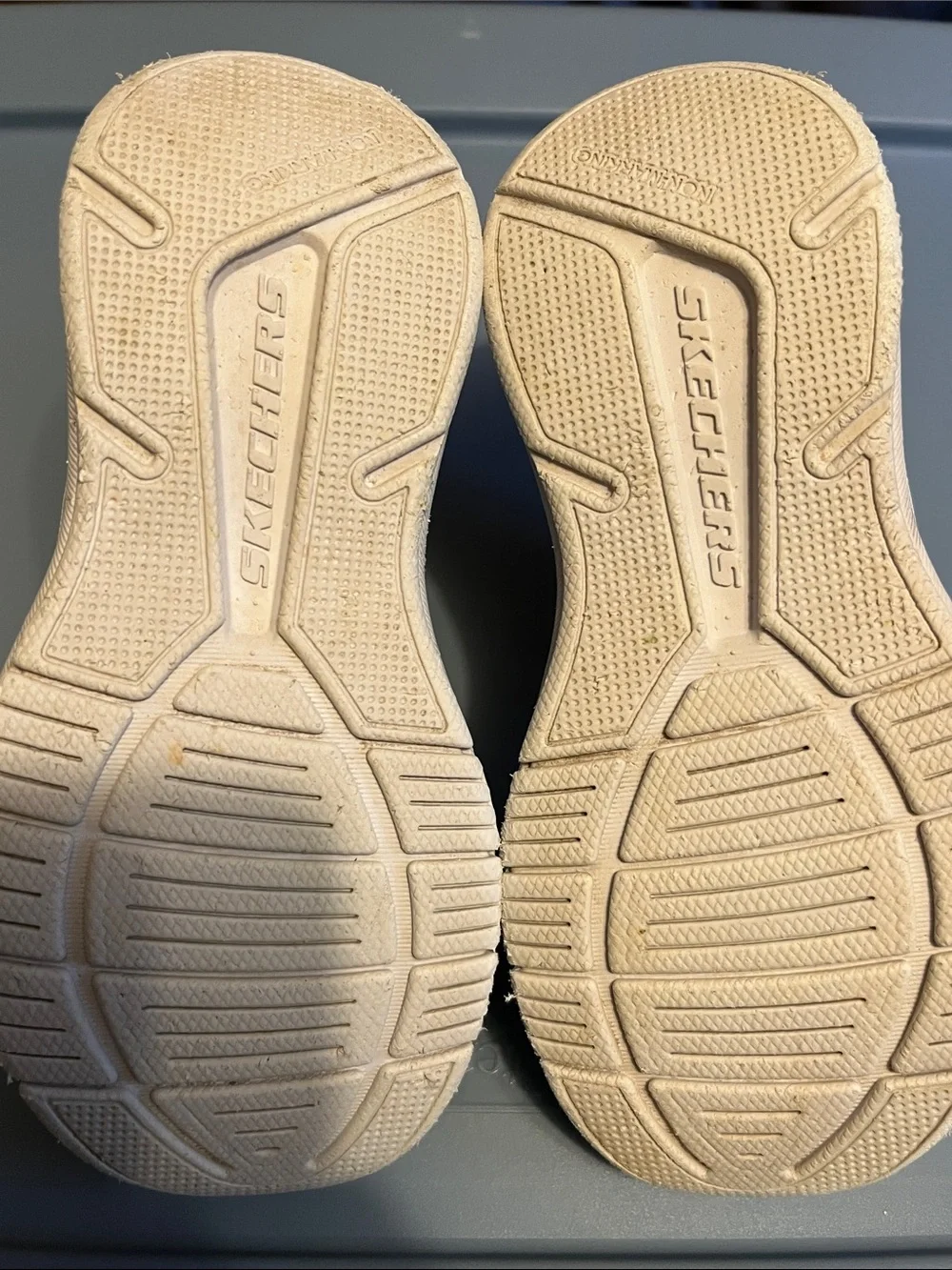 Skechers Kids Grey & White Lightweight Hook-and-Loop Sneakers